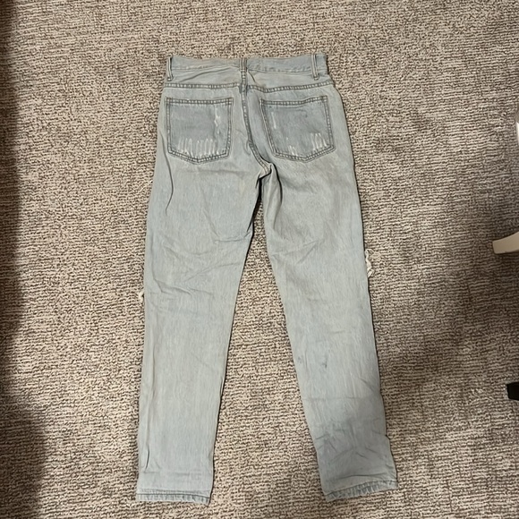 Reverse distressed straight jeans - Picture 4 of 5
